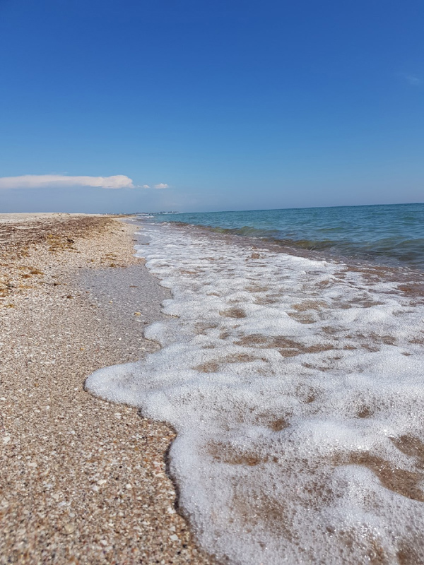 Пляж поселка Мирный в Крыму 